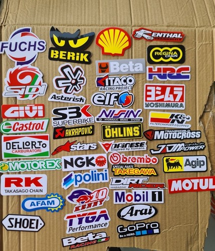 40pcs stickers casque motocros - stickers,